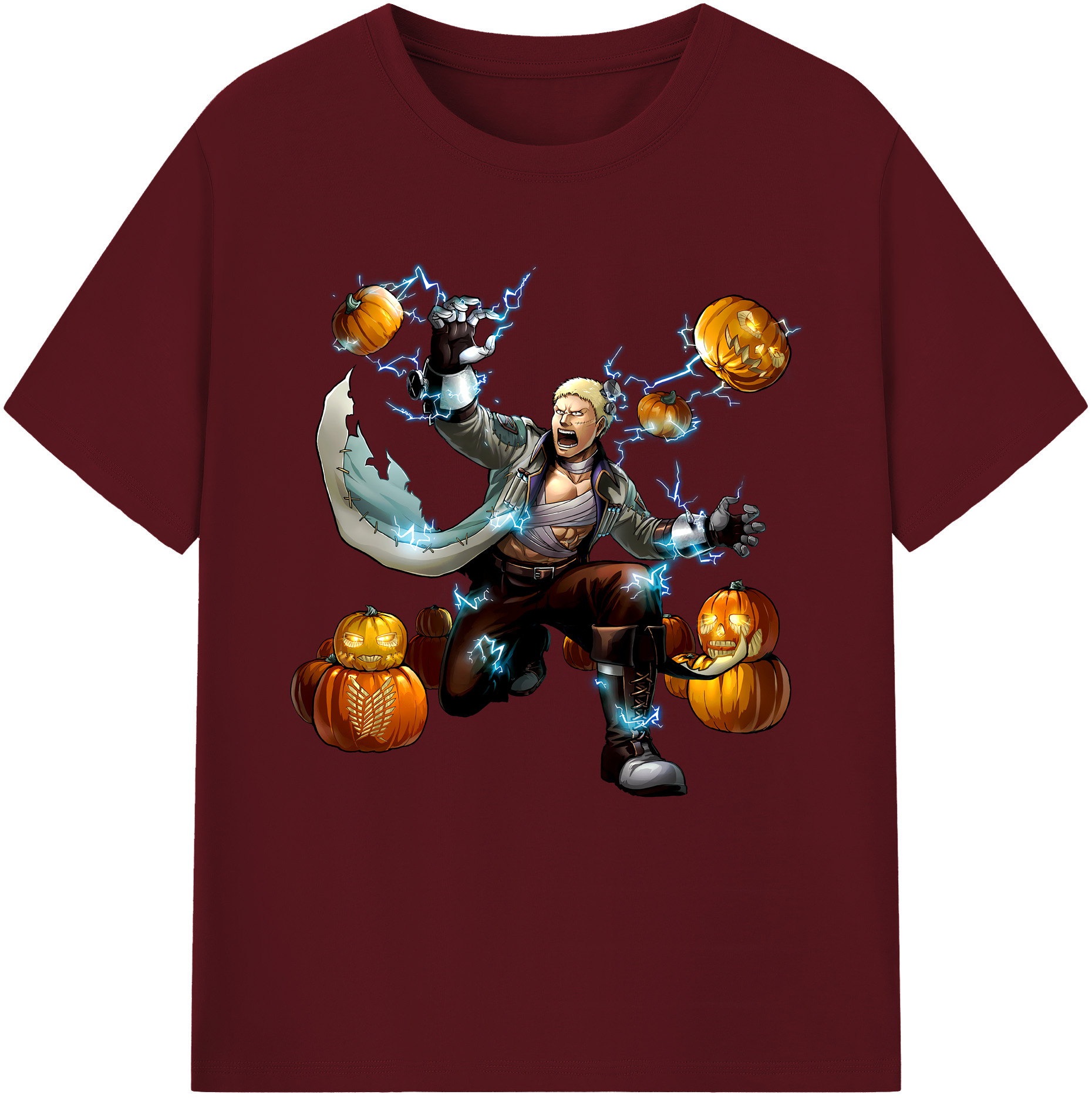（画像用） 進撃の巨人 ライナー・ブラウン Attack on Titan Reiner Braun 綿100％半袖Tシャツ（フロントプリント）